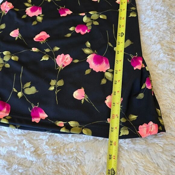 Vintage CITY TRIANGLES Women's Mini Dress 90s Floral Print Size Medium Y2K - Picture 6 of 6